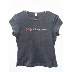 Toppy Size Teens XL San Francisco Rine Stones Top